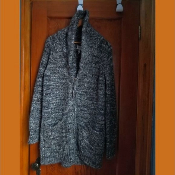 Warm, unisex S, M, L, zip jacket/sweater vintage, alpaca wool, Wilfred Free grey - Picture 2 of 8